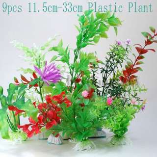   3PCS 1PCS Aquarium Fish Tank Live Plastic Plants Decorative Ornaments