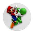   Round Ornament (2 Sided) of Super Mario Bros. Mario Riding Yoshi