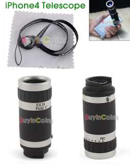 6X18 Zoom Telescope Camera for Apple iPhone 4 4G + CASE  