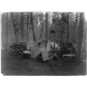  Lake Public Auto Camp Party, Yellowstone Park 1923