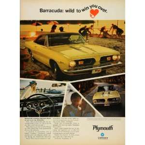   Plymouth Barracuda Car Beach   Original Print Ad: Home & Kitchen