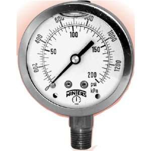   Winters Q805 Liquid Filled Pressure Gauge 0 160 PSI
