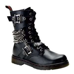 Demonia DIS204/B/PU Mens Disorder 204 Boots in Black PU 