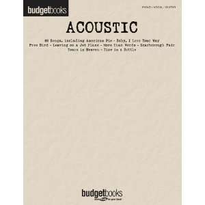  Acoustic   Budget Books   Piano/Vocal/Guitar Songbook 