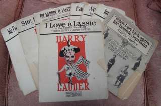 Antique HARRY LAUDER SHEET MUSIC Songs Scottish Lyrics  
