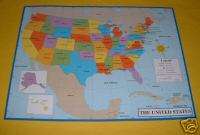 UNITED STATES MAP Class Poster Geography Chart NEW  