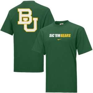    Nike Baylor Bears Green Rush the Field T shirt: Sports & Outdoors