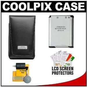 Nikon Coolpix 5811 Leather Digital Camera Case with EN EL19 Battery 