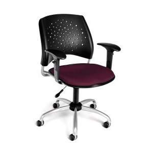   Ofm   Burgundy Modern Stars Swivel Chair 326 AA3 2211: Home & Kitchen