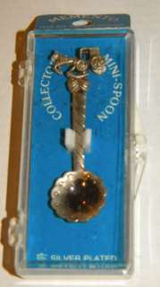 Vintage Silver Plated Memento Collectors Mini Spoon  
