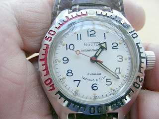 BOCTOK CCCP MADE MILITARY WIND UP RUSSIAN WATCH # 49459  