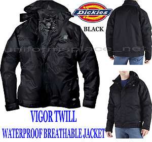   JACKET Vigor Twill WATERPROOF BREATHABLE INSULATED LINED JACKETS BLACK