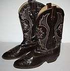 TONY LAMA 80s Black Label Brown Leather Mens Cowboy Western Boots 10 