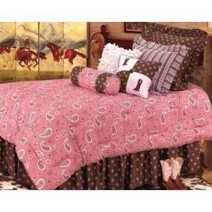  Pink Paisley Comforter Set Super King: Home & Kitchen