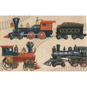 Jumbo 15 Roll Vintage Train Gift Wrapping Everything 