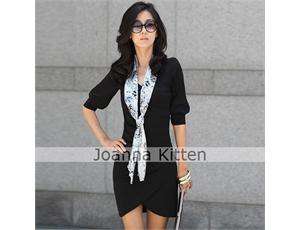 japan womens office classic dress size s 4xl cl856 black
