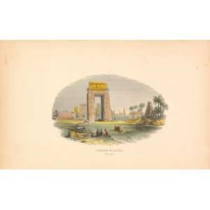   Bartlett 1851 Lithograph Print of Approach to Karnak