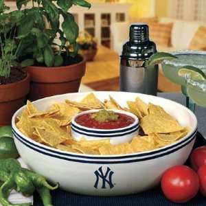  New York Yankees Ceramic Chip and Dip Set Sports 