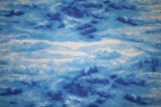 AUTUMN IN THE AIR BLUE SKY CLOUDY HORIZON FABRIC  