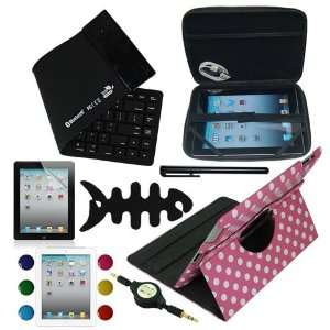  Leather Case + Screen Protector + Fish Bone Holder + Black IN EAR 