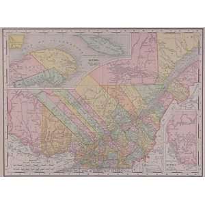  McNally 1895 Antique Map of Quebec
