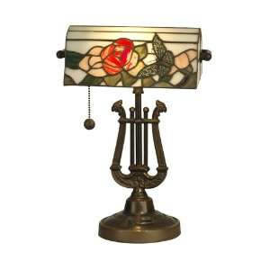 Dale Tiffany TT90186 Broadview Bank 1 Light Table Lamps in Antique 