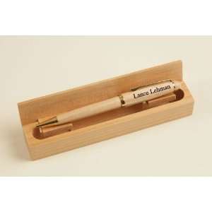  Personalized Maple Pen Box with Single Pen Office 