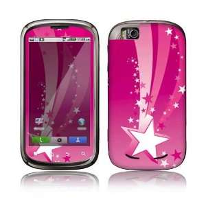  Motorola Cliq 2 Begonia Decal Skin   Pink Stars 