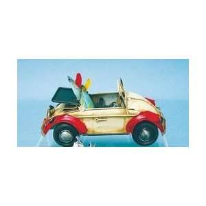  Metal Convertible Bug with Surfboard Red 