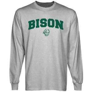   State Bison Ash Logo Arch Long Sleeve T shirt