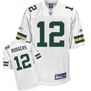 Reebok Green Bay Packers Aaron Rodgers Replica White Jersey    