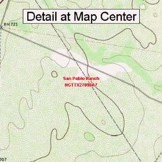  USGS Topographic Quadrangle Map   San Pablo Ranch, Texas 