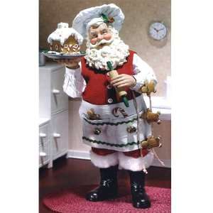   Cookin Santa Claus in Festive Apron Christmas Figure: Home & Kitchen