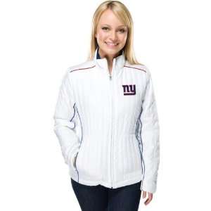  New York Giants Womens Bombshell White Full Zip Jacket 
