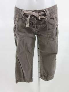 SANCTUARY Brown Drawstring Cropped Capris Pants Sz XXS  