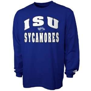   Sycamores Royal Blue Rally Long Sleeve T shirt: Sports & Outdoors