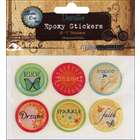 Bottle Cap Inc Vintage Collection Amber Romance 1 Inch Epoxy Stickers