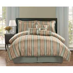 Monticello Stripe 7pc Comforter Set 