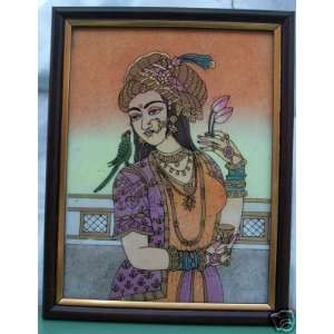   on the shoulder of Lady, Gem Stone Art Painting 