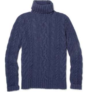 Home > Clothing > Knitwear > Rollnecks > Cable Knit Cashmere 