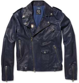   Coats and jackets  Leather jackets  Washed Leather Biker Jacket