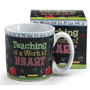 Teaching Is A Work Of Heart Teachers Coffee Mug With Gift Box  