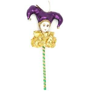  New Orleans Jester Doll With Stick 8 in. 