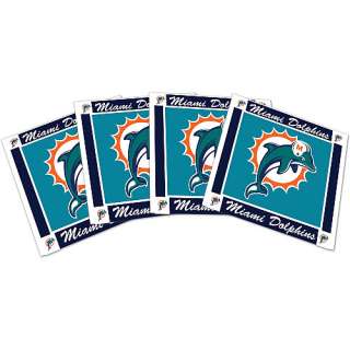 Boelter Miami Dolphins Ceramic Coaster   Set of 4   