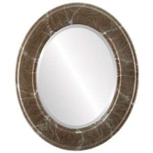  Montreal Oval in Champagne Silver Mirror and Frame