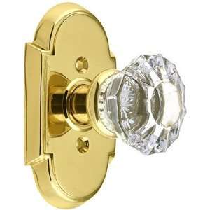 Old Door Knobs and Hardware. Arched Rosette Set With Fluted Crystal 