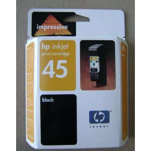  HP Hewlett Packard 45 Inkjet Print Black Ink Cartridge   1 