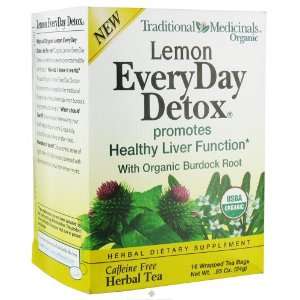 Traditional Medicinals Organic Tea Lemon EveryDay Detox 16 tea bags