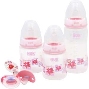 NUK / Gerber Baby Flaschen Starter Set  Rosa aus USA  