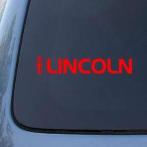  LINCOLN   Vinyl Car Decal Sticker #1807  Vinyl Color: Red 